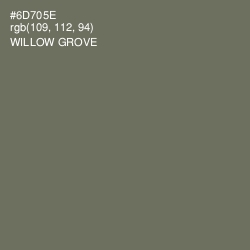 #6D705E - Willow Grove Color Image